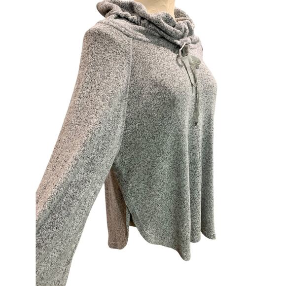 XXL Gilligan & O'Malley Sleepwear Womens Gray Shirt Cowl Drawstring Neck - Picture 2 of 10